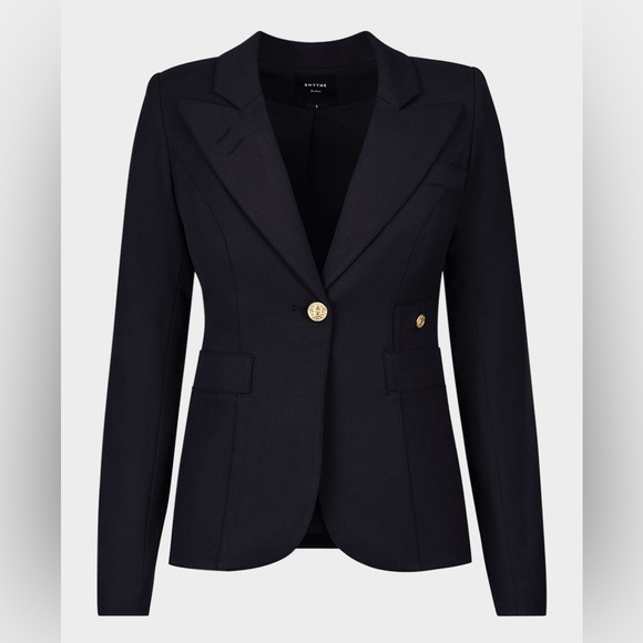 Smythe Classic Duchess Black Blazer - Picture 1 of 16
